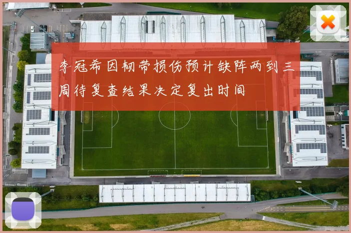李冠希因韧带损伤预计缺阵两到三周待复查结果决定复出时间
