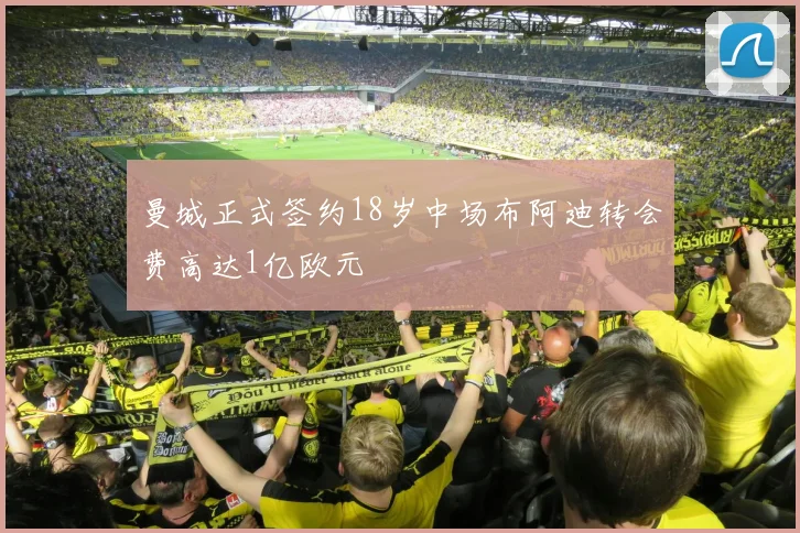 曼城正式签约18岁中场布阿迪转会费高达1亿欧元